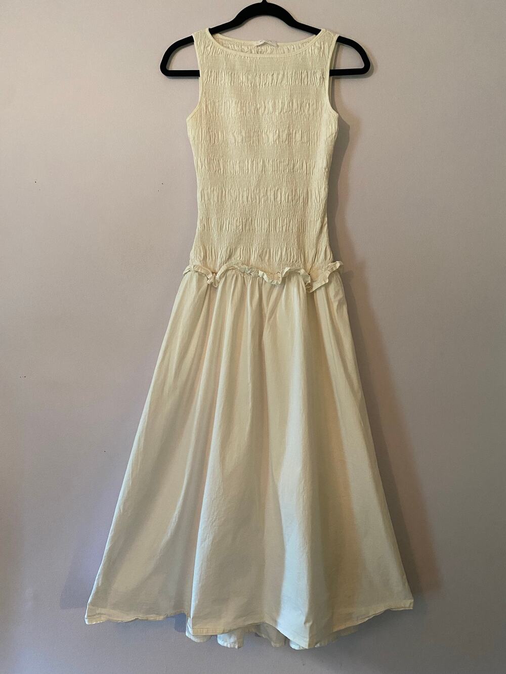 Peppermayo White Vienna Anna Smocked Sleeveless Maxi Dress Cotton Blend Women 4